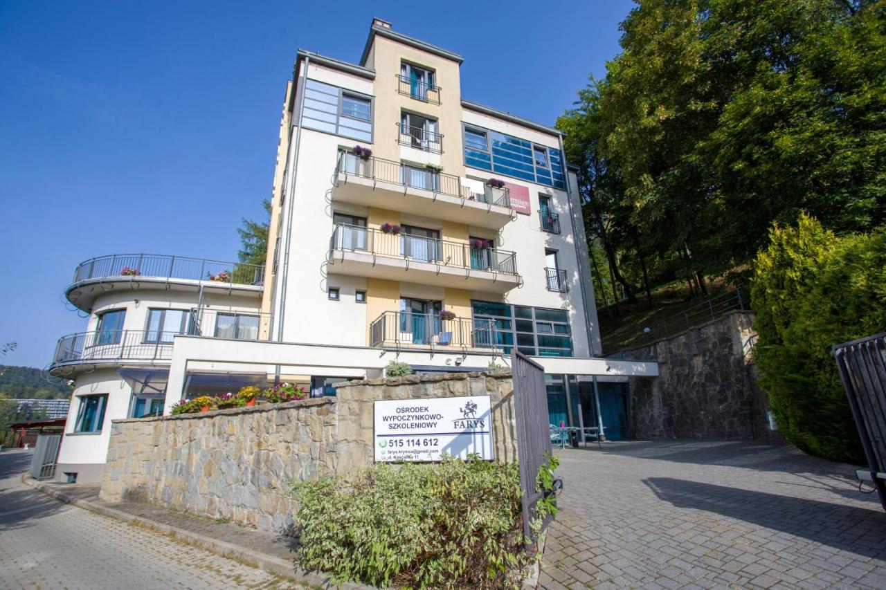 Farys - centrum Krynicy na wzgórzu wśród ciszy ze wspaniałymi tarasami widokowymi, sauna, jacuzii, siłowna, prywatny parking Krynica-Zdrój Exterior foto