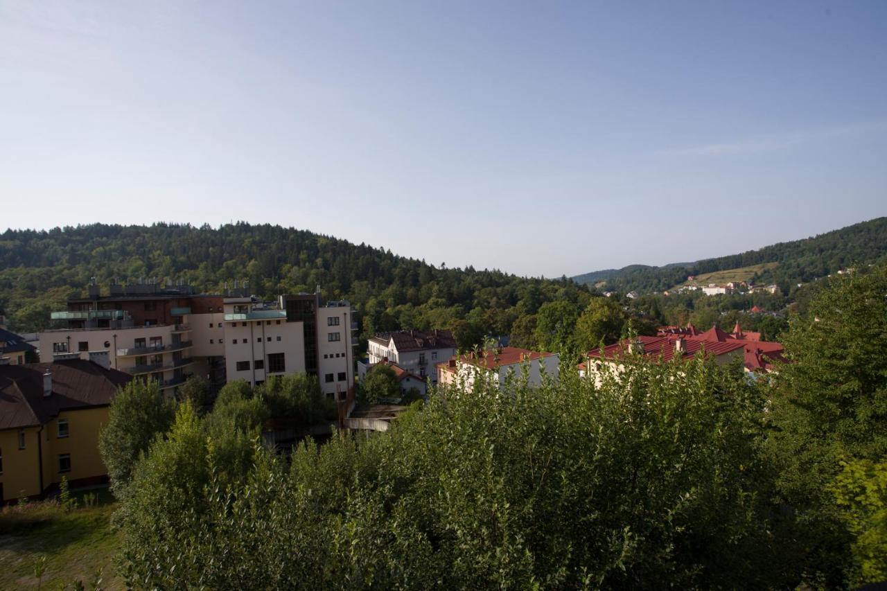 Farys - centrum Krynicy na wzgórzu wśród ciszy ze wspaniałymi tarasami widokowymi, sauna, jacuzii, siłowna, prywatny parking Krynica-Zdrój Exterior foto