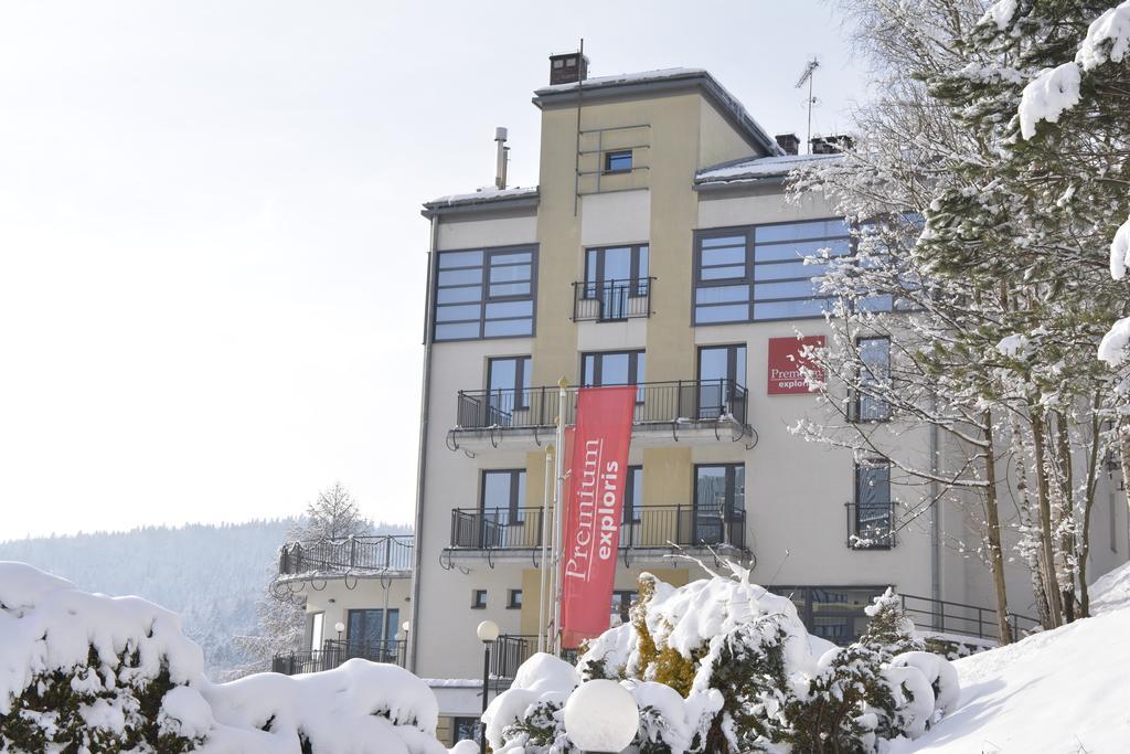 Farys - centrum Krynicy na wzgórzu wśród ciszy ze wspaniałymi tarasami widokowymi, sauna, jacuzii, siłowna, prywatny parking Krynica-Zdrój Exterior foto